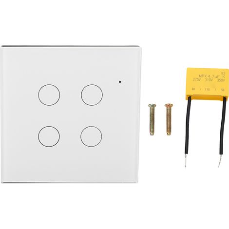Interrupteur tactile intelligent WiFi RF variateur avec fil neutre et phase, compatible Tuya, commande vocale, type 86, relais AC100‑250V 10A (1/5)