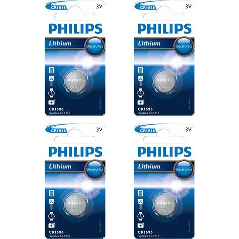 .4 Piles Philips CR1616.