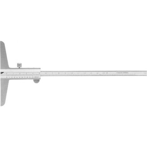 Calibre Vernier Profondeur, jauge Vernier Profondeur en acier inoxydable pour différents types de processus de machines(0-150mm) (1/5)