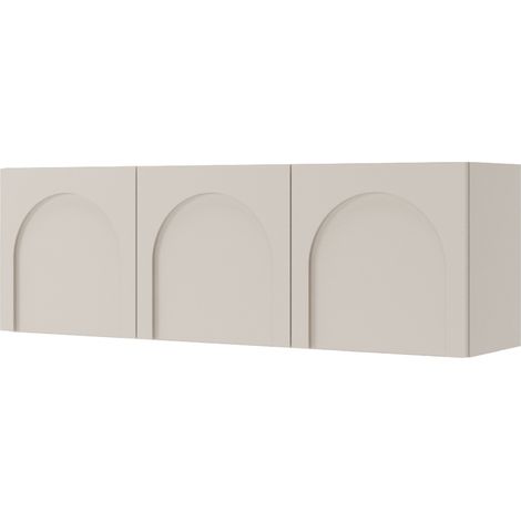 Selsey Arkadia - TV-Lowboard 3-türig mit gefrästen Fronten, Kaschmirgrau 150 cm (1/5)