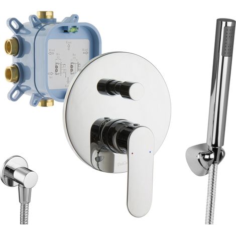 Set de robinetterie encastrée pour baignoire PaulGurkes sans remplissage, robinet à 2 voies