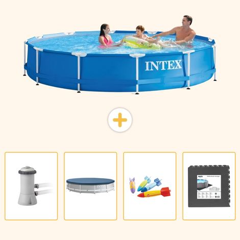 Intex Piscine Tubulaire Ronde - 366x76 cm - 5-pièces  S317 (1/5)