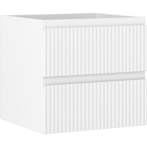 Mexen Rivel Badezimmerunterschrank 50 cm, 2 Schubladen, geriffelt, mattweiß - 91A20-05047-2-BFF01 (1/5)
