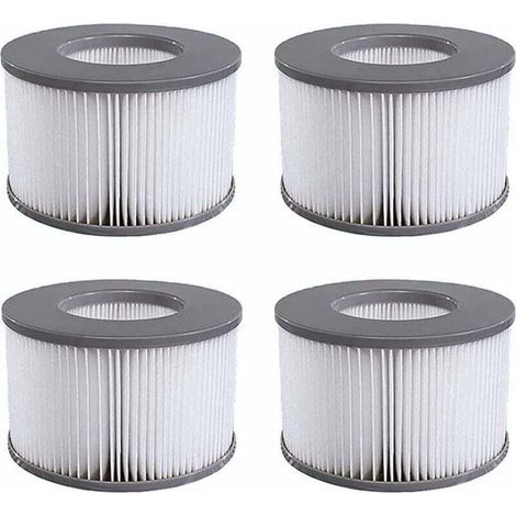 Set of 4 Replacement Filter Cartridges, for mspas, Hot Tubs and Other Inflatable Pools, Suitable for Filter Models from 2020 onwards (1/4)