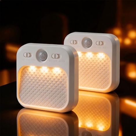 2-Piece LED Night Light with Motion Sensor, Adjustable Closet Lamp with Timer Function, Stair Lighting 3 Color Temperatures 3000/4500/6000K, Hallway Lighting (1/5)
