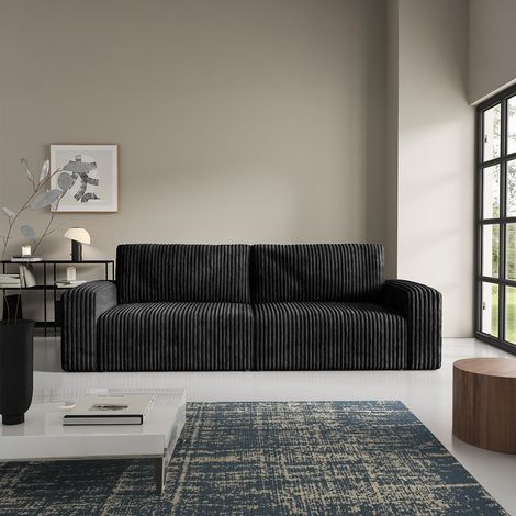 3-Sitzer-Sofa mit Bettkasten und Armlehnen Angela Schwarz