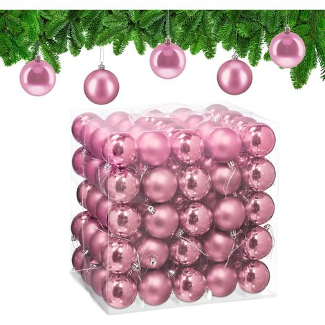 Juego de 100 adornos brillantes para árbol de Navidad