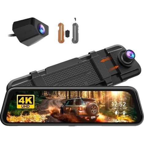 Dashcam, 4K Auflösung, IPS-Touchscreen, MIT HARDCODED KIT, Kostenlos 64G TF (1/2)
