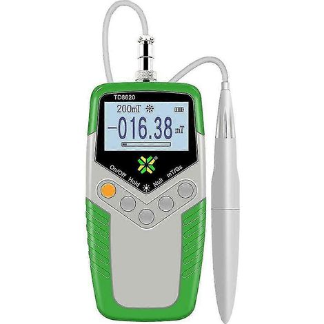 Teslamètre numérique, gaussmètre de haute précision, magnétomètre, testeur de champ magnétique de surface avec sonde 0-2 (1/4)