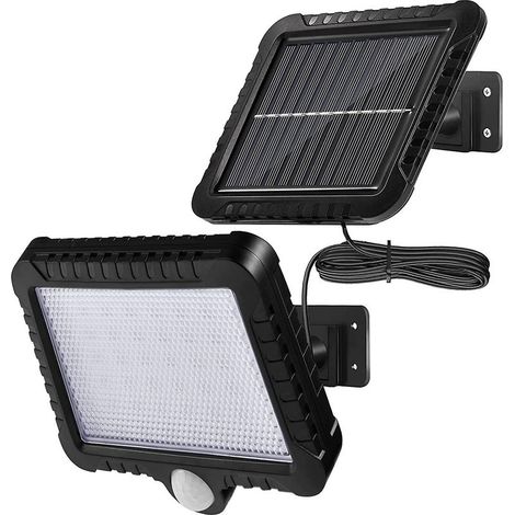 Lampe solaire d'exterieur avec detecteur de mouvement Ip65 Lampe solaire a led etanchee avec cable de 5m 120 Angle d'eclairage (1/5)