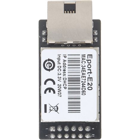 Module réseau HF-E20, convertisseur RJ45 vers TTL, boîtier plastique pour FreeRTOS, périphérique série Ethernet, communication fiable, connecteur industriel. (1/5)