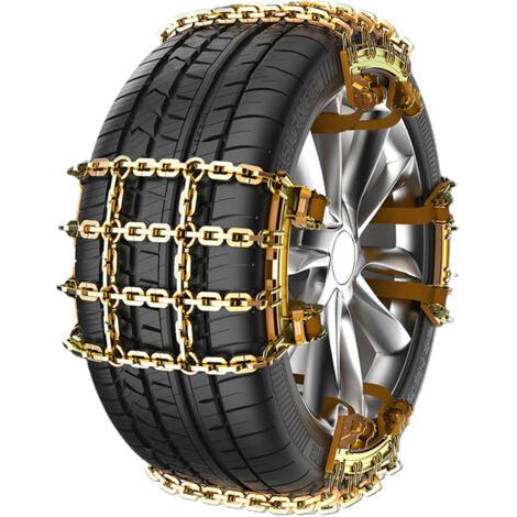 Chaînes de Neige Charges Antidérapantes Anti Slip Tire Chaines, Chaînes de Neige de Pneus pour Camions de VOC SUV avec un Bon Effet Anti-glissement, Boucle de Serrage Automatique. (1/5)