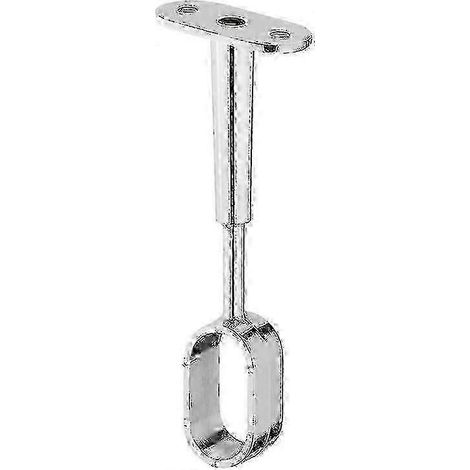 Support de tringle à vêtements de plafond pour tubes ovales - Fixation en acier chromé pour tringle à vêtements (30 x 16 mm, 1 pièce) ()