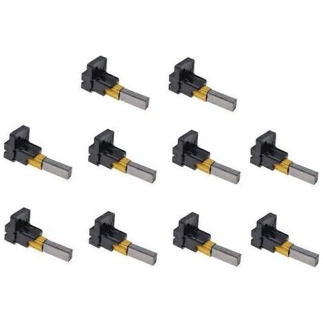 Lot de 10 balais de charbon avec supports pour moteurs d'aspirateurs DC05, DC07 et DC08 (7 x 11 x 32 mm). (1/5)