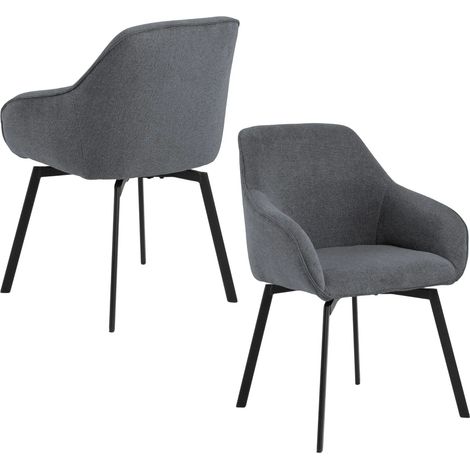 Fauteuils de salle à manger pivotants (lot de 2) - SARA (1/5)