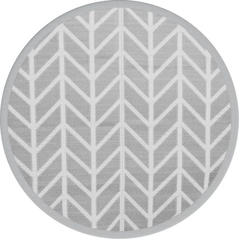 Tappeto da Esterno ARAKIL Grigio Ø160 cm in PP vidaXL