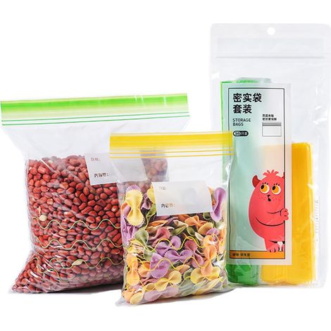 Freezer Bags for Food - Pack of 36 - Zip Freezer Bags with Reusable, Keeps Your Food Fresh and Tasty Longer (1/5)