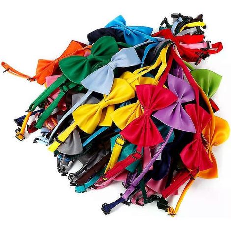 Online Store - Lot de 50 nœuds papillon pour chiens et chats, couleurs aléatoires, accessoires de toilettage. (1/5)