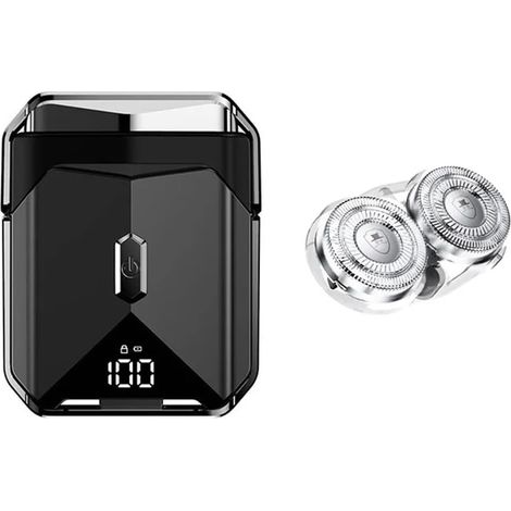 Nouveau Rasoir Électrique Mecha Rechargeable à Affichage Numérique LED Mini Rasoir Portable Tondeuse à Barbe Rasoir Sans (1/5)
