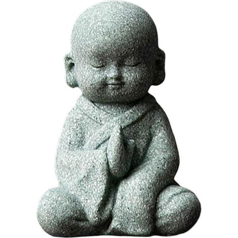 Figurine de moine, statue de Bouddha, sculpture décorative faite main pour jardin de méditation intérieur-Sit Upright