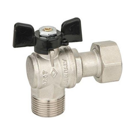 Valvola A Squadro Mf Con Dado Girevole Farfalla In Alluminio Bugatti 1/2"X3/4" Dn15