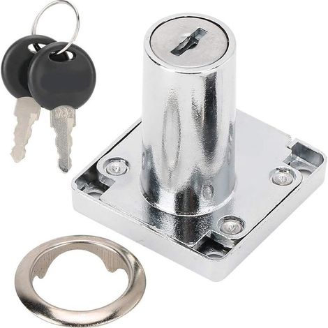 3Pcs Drawer Lock with Key for Furniture, Cylinder Cabinet Lock with Keys Cam Lock - Opening Diameter 0.7 Inch / 18mm, Length 38mm / 1.5 Inch (1/5)