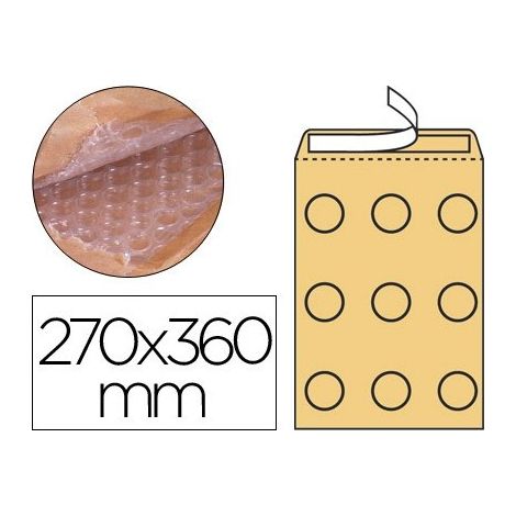 Sobre burbujas crema q-connect h/5 270 x 360 mm caja de 50 un