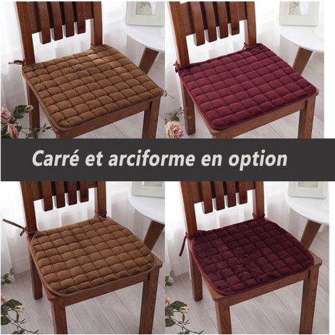 Coussins de Chaise de Jardin Lot de 4, 40x40cm Coussin de Siège de Salon, Coussin de Meuble de Terrasse, Arciforme, Marron (1/2)