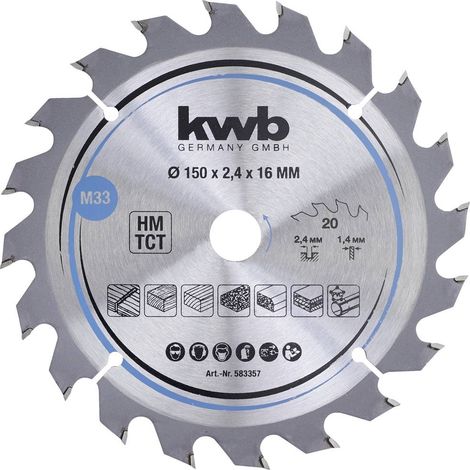 kwb 583357 Lame de scie circulaire au carbure 150 x 16 mm 1 pc(s) (1/4)