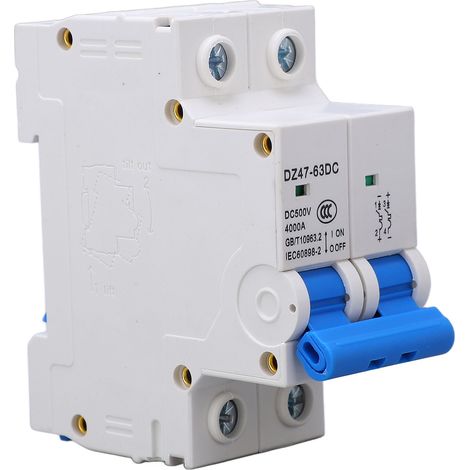 2-poliger 500-V-63-A-Miniatur-Leistungsschalter, optimiert für netzgekoppelte Photovoltaik-Systeme (1/5)