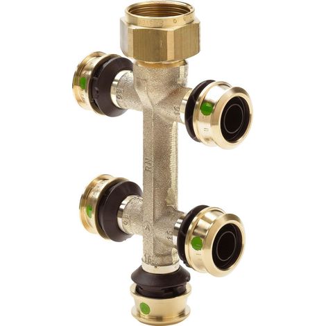 Viega Raxofix-Distributore, d 16mm, G 3/4, n 5 bronzo al silicio Modello 5326.09, 645632