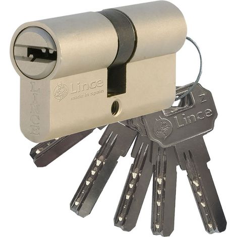 Mehrpunkt-Sicherheitszylinder Serie c2, langes Schloss, 32+32mm, vernickelt 9c253232n lince