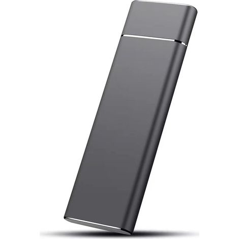 Disco rigido SSD esterno portatile da 2 TB, struttura metallica, USB 3.1 tipo C, alta velocità per dispositivi mobili (1/5)
