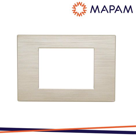 PLACCA TECNOPOLIMERO SPAZZOLATO M5003SL-13 JOY 3P CHAMPAGNE