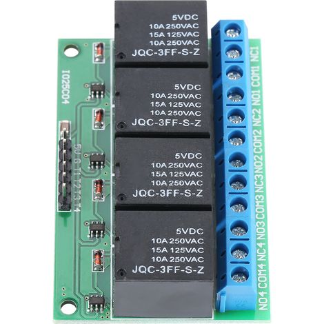 Module de relais bistable à 4 canaux 5 V, à verrouillage automatique et à déclenchement par impulsion faible (1/5)