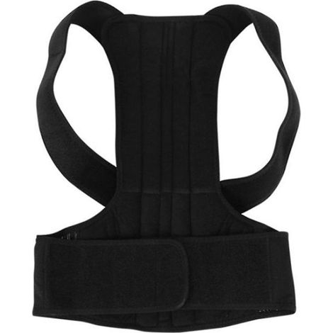 Correcteur de posture robuste et ajustable, en polyester respirant, pour les épaules arrondies (3XL) (1/5)