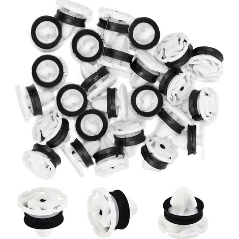 Clips de sujeción para molduras, 30 piezas, clips de retención universales para vehículos, remaches de plástico, OEM 7703077476, para paneles de puertas de automóviles (1/5)