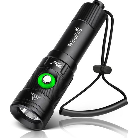 Lampe de plongée, 5000 Lumens Torche de Plongée, Lampe Plongee sous-Marine Rechargeable, Étanche IPX8, 4 modes, Lampe de Poche avec Indicateur de Puissance pour la plongée de nuit (1/5)