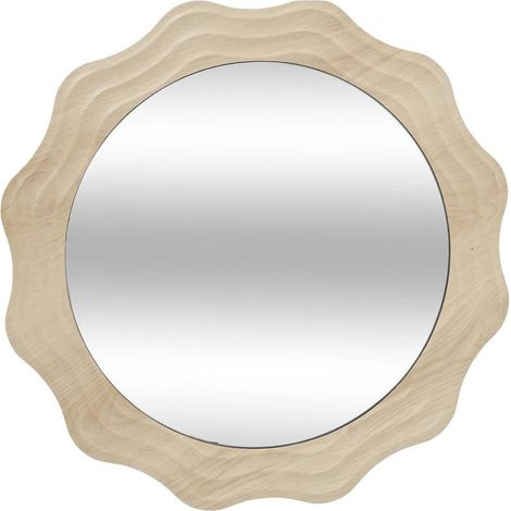Miroir Design Vague "Charlie" 55cm Beige