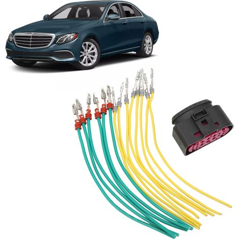 Zwei Sätze von Scheinwerferanschlüssen sind mit den Doppel-LED-Scheinwerfern der Mercedes-Benz E-Klasse von 2014 bis 2017 kompatibel. (1/5)