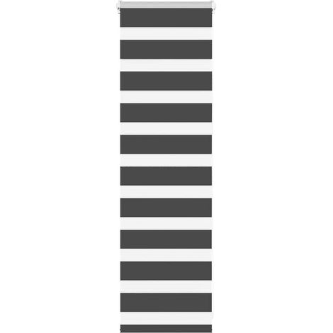 Doppelrollo Schwarz 50x100 cm Stoffbreite 45,9 cm Polyester