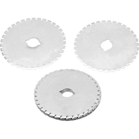 Packung mit 10 scharfen Edelstahl-Rollschneiderklingen zum Nähen, für Stoff, Leder und Quilten. (1/4)