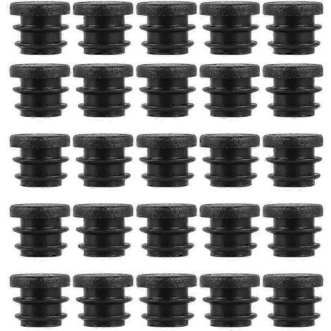 Embouts ronds en plastique de 20 mm, lot de 100, pour pieds de meubles et bouchons de tubes (1/4)
