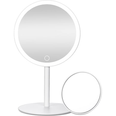 Miroir Lumineux de Maquillage avec éclairage avec 3 Couleurs de lumière Miroir Grossissant Lumineux LED Luminosité réglable 70 Perles (1/5)