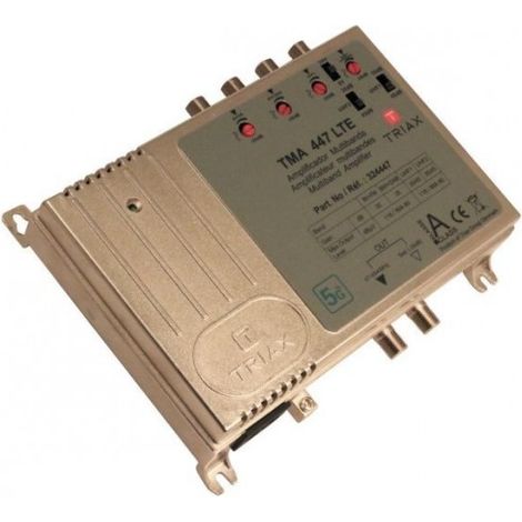 Amplificateur multibandes UHF VHF FM DAB TMA 447 LTE BI-FM/BIII/U1/U2 - 4 entrées 1 sortie, Gain 30dB