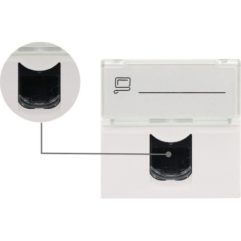 Prise RJ45 catégorie 6 STP blindée  2 modules blanc 076566