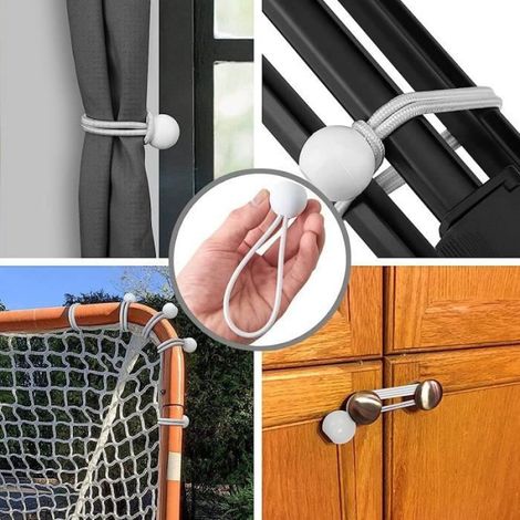 Lot de 50 Tendeur Elastique Cordons Élastiques avec Boules Sandow Elastique Boules Elastiques pour chapiteaux (1/4)