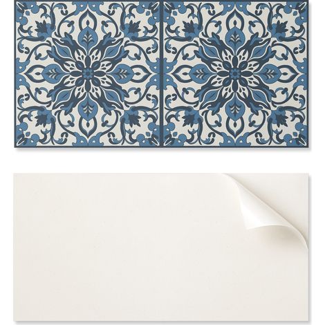 Juego de baldosas de vinilo autoadhesivas con estampado floral y hojas para sal贸n, 6x60x30 cm.