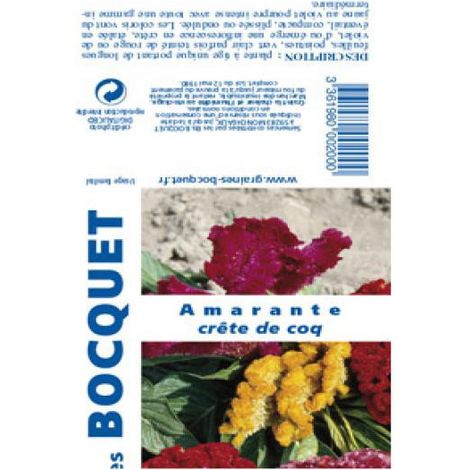 Célosie 'Crête de Coq' le sachet de 550 graines (0,5g) (1/2)