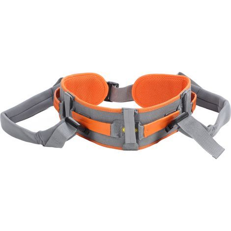 Ceinture de transfert et de marche avec poignées, réglable, pour personnes âgées, aidant à la station debout, pour les soignants et les infirmiers, couleur orange. (1/5)